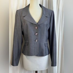 Tahari ASL blazer with floral buttons